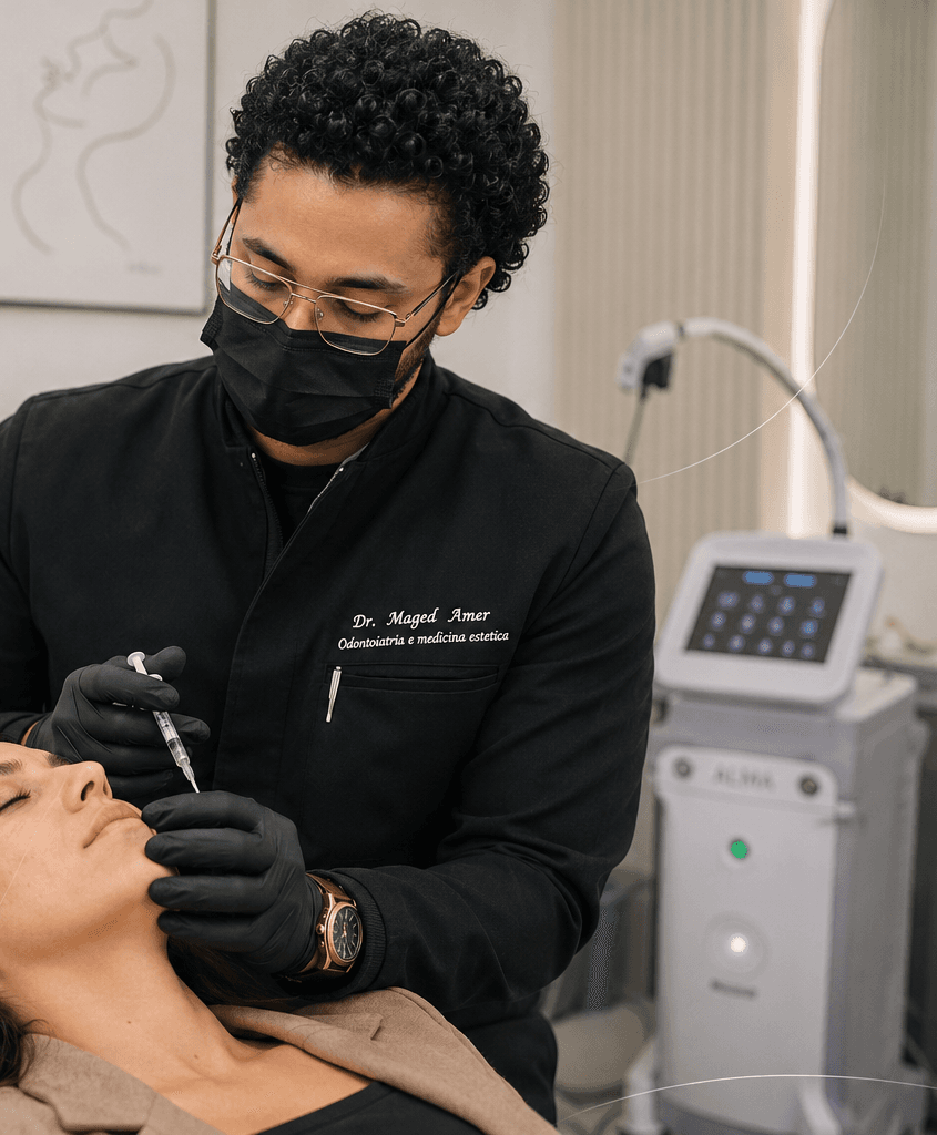 Trattamento di medicina estetica del viso nello studio del Dott. Maged a Torino